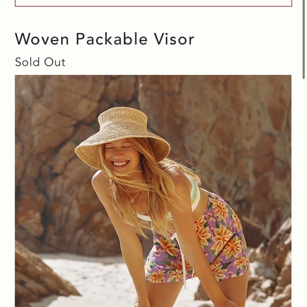 Anthropologie woven packable visor new with tags - Picture 3 of 11